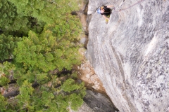 Verena in "Groove", Lower Buttress, Lovers Leap