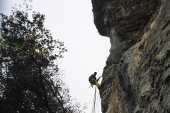Zum Schluss am Montag die "Sandra" an der Wand Croce di Ceniga