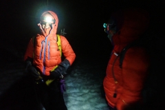 Aufstieg zum Nevado Pisco in der Nacht