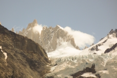 Die Aguja Guillaumet, links davon (höher) die Aguja Mermoz