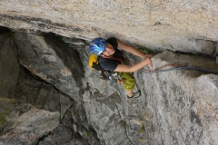 Laut Buch checkt die Route bei 5.7 ein. Wir fandens eine ganze Spur anspruchsvoller, aber das mag gerne daran liegen dass alles selbst abzusichern iat