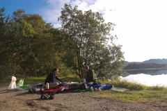 off to a fabulous dirtbag night somewhere at a lake just off the highway