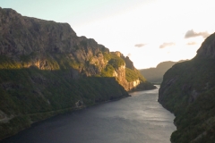beautiful views down on the nearby lake from the bivy spot. The clearing skyes boost our ambition for the next day
