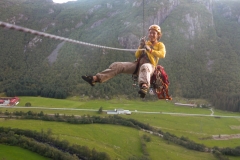 the rappel takes you way off the wall...