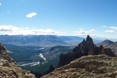Oberhalb der Rinne aus der wir gekommen waren dann erstmal Pause in der Sonne, Aussicht geniessen und Condore beobachten