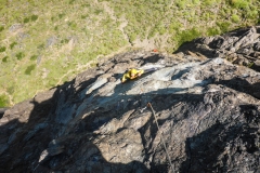 Die zweite Seillänge in der Botella ist wie die erste (6b, 20m) eher technisch. Kleinere Leisten, weite Züge (6b, 30m)