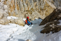Der Schnee im Abstieg sollte bald weg sein