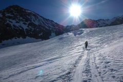 Aber wir habens ja gemütlich und zischen erstmal über den Suldenferner auf die Suldenspitze