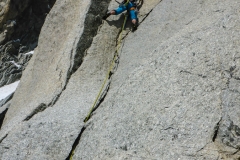 Wir steigen in die "Contamine". Zumindest glauben wir das :)