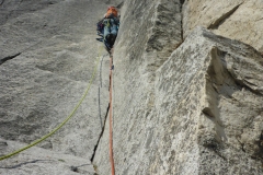 Und da ist sie: unsere allererste Yosemite Seillänge! Ta daaaah!