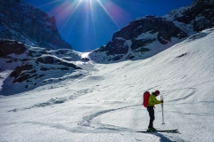 Von der Hütte dann in fettem Firn hinunten nach Tierfehd...