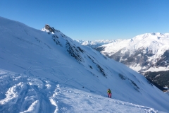 wieder rauf in die Scharte zwischen der Hohen Warte und der Scheibenspitze