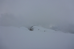 Wieder rauf auf den Sass Pordoi und rüber, unterm Piz Boe vorbei zum Val Mezdi. Das Wetter spielt kurzzeitig nicht so mit