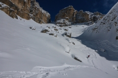 Zum einfahren die Forcella Pordoi