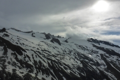 100m vor der Kürsinger Hütte hört der Regen auf und das Wetter verhält sich weiterhin wie von der ZAMG bestimmt.