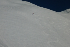 Unterhalb ca. 1900m ist frühlingshafter Firn. Einfach perfekt wenns nicht Mitte Januar wär, passt eher in den März...