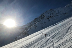 Erst entlang "Lange Gonde", dann nördlich Richtung Steinmandl (1909m) gehörte das Kar uns