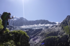 Im Zustied zur Schreckhornhütte: Blick aufs Ischmeer kurz hinter Bäregg