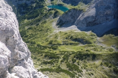 Das klettern kommt ein wenig kurz, eigentlich sind es nur vier Längen...aber Aussicht und Ambiente lohnen allemal