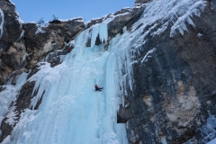 Gute Bedingungen im Rosslahne Eisklettergarten bei Prags