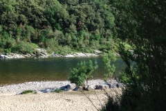Ardèche Ufer am Camp des Gorges