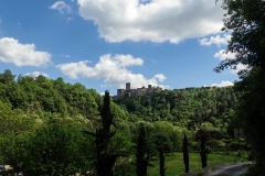 Blick auf mittelalterliche Städtchen