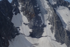 Cima di Rosso Nordwand. Wird wohl nicht mehr allzu oft begangen.