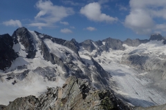 Fornogletscher mit grandiosem Panorama.