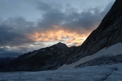 Sonnenaufgang am Fornogletscher.