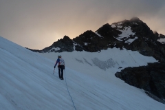 Monte Disgrazia zeigt sich in schönem Licht.