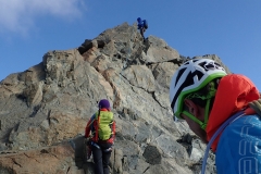Auf dem Grat des Monte Disgrazia.