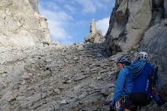 Aufstieg von der Allievi-Hütte zum Passo di Zocca.