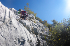 Immer wieder kommen Steilaufschwünge zwischen 10 un vielleicht 35m