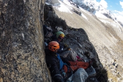 Auf dem "Big Ledge" gibts noch Kaffee und Empanadas bevor es ganz nach unten geht. Wenig Erfolg heute, aber viel gelernt
