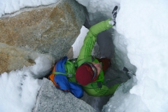 Tunneln am Paso Guillaumet