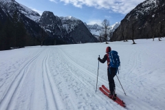 nach ca. 9km dann auf die Ski