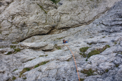 Blick zurück in die dritte Seillänge