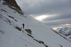 Am nächsten Morgen vom Sellapass zum Canale Moppo