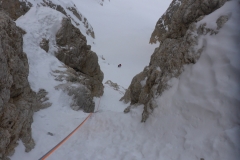 Erste Länge vom Couloir Mistica