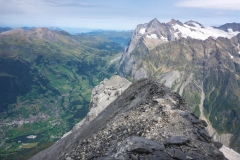 dann wieder auf den Grat und noch eine kleine Ewigkeit zur Mittellegihütte