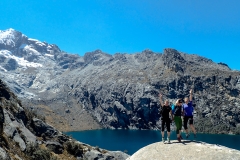 Laguna Churup (4450 m) - endlich oben. Freude!