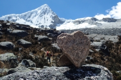 Nevado Pisco (5752m) mit Herz - wir nehmen es als gute Omen