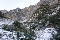 Wie erwartet sehr wenig Eis. Wie wenig Schnee es hat überrascht mich fast. Es ist quasi nichts