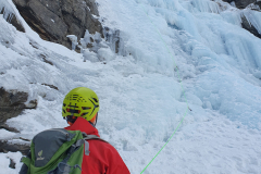 Tristenbach zweite Länge, dritte Länge eher dünn