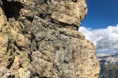 kurz unterm Glockenkamin. Immer noch ähnlich heikel wue der Grat zuvor. Viel Schoter und gebrösel