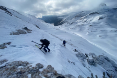 Im Aufstieg zum Piz Rasass bzw. Craist'Ota am Morgen recht eisige Verhältnisse