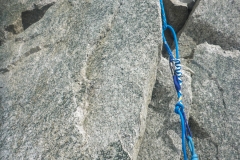 Wir bemühen nochmal den Escaper um die ganzen 40m zu haben. so kommen wir gut in einem Rutsch über den Schrund